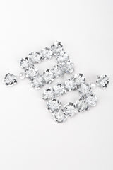 Recess Los Angeles Vintage Unsigned Mirrored Sequin Flower Frame Earrings