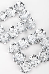 Recess Los Angeles Vintage Unsigned Mirrored Sequin Flower Frame Earrings