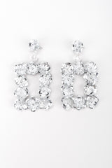 Recess Los Angeles Vintage Unsigned Mirrored Sequin Flower Frame Earrings