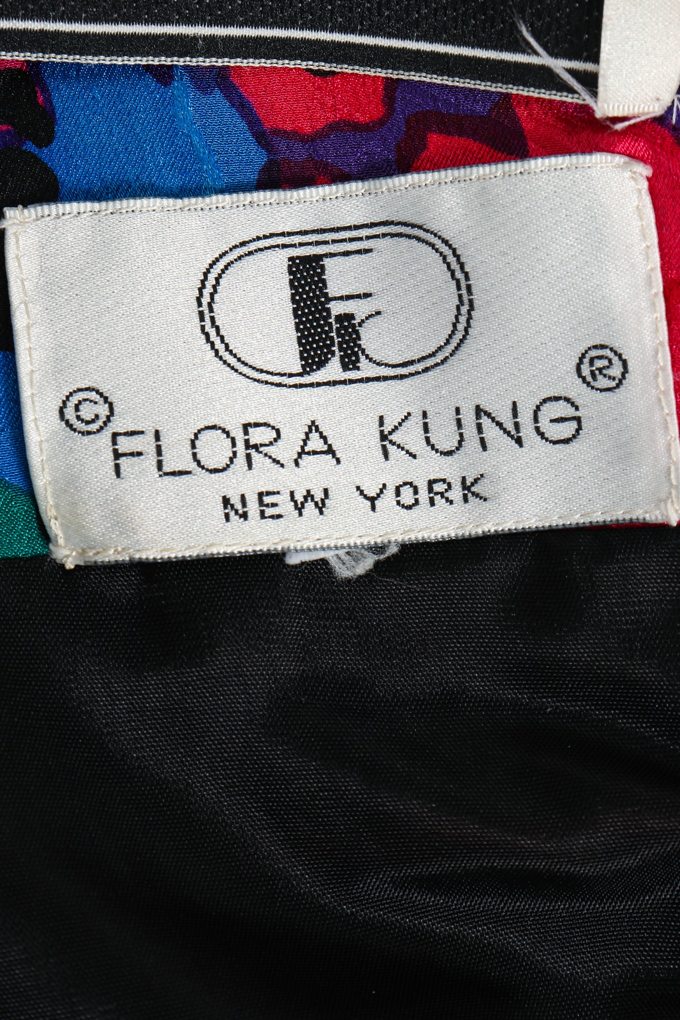 Vintage Flora Kung Puff Sleeve Cocktail Dress label at Recess Los Angeles