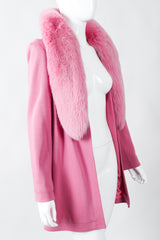 Vintage Saks Fifth Ave Folio Collection Fox Fur Collar Coat on Mannequin crop at Recess Los Angeles