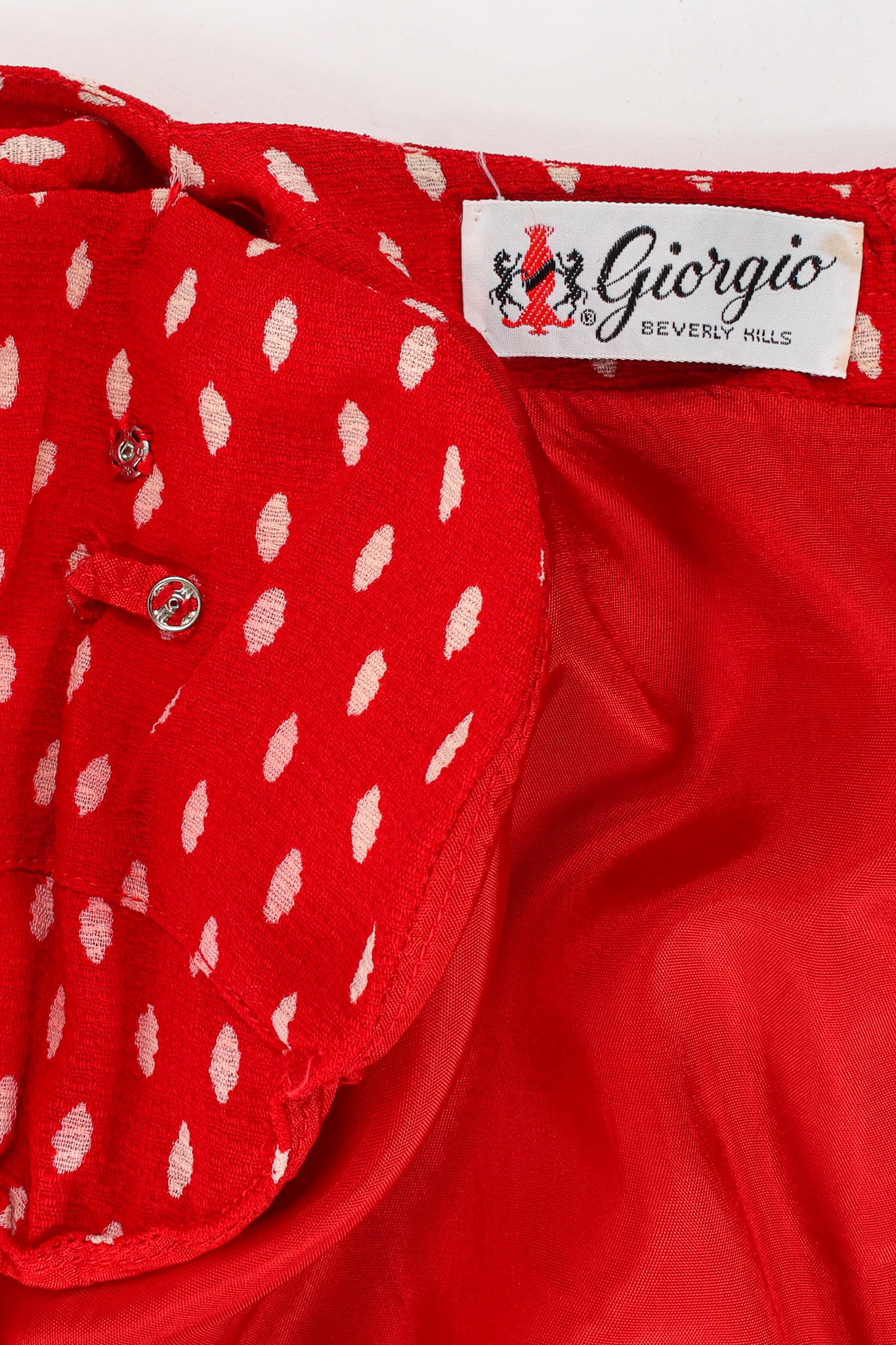 Vintage Fontana Red Polka Dot Bolero & Dress Set dress shoulder pads @ Recess Los Angeles