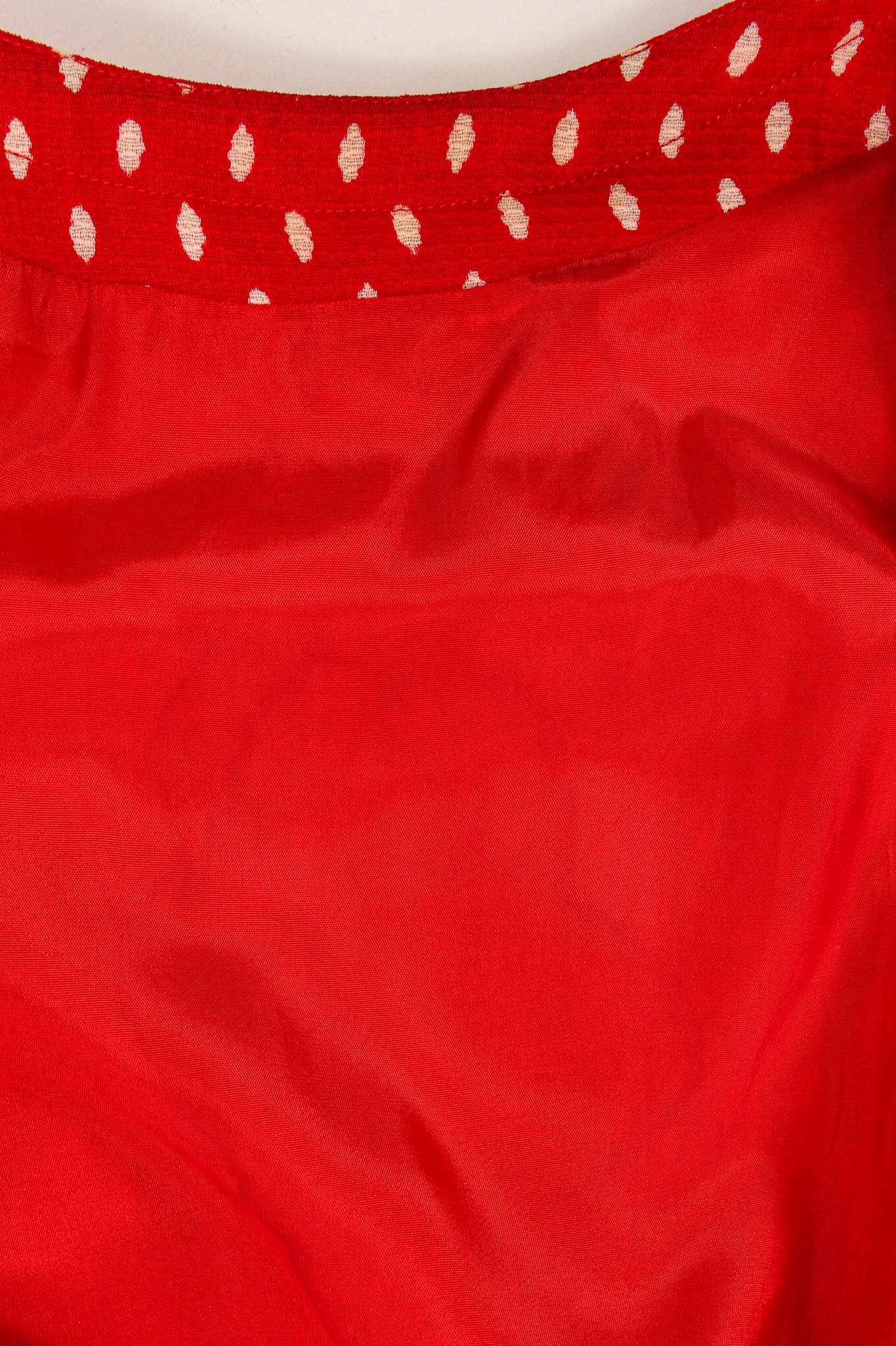 Vintage Fontana Red Polka Dot Bolero & Dress Set dress liner stain @ Recess Los Angeles