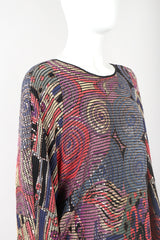 Recess Designer Consignment Vintage Frances La Vie Mosaic Dolman Shift Dress Los Angeles Resale