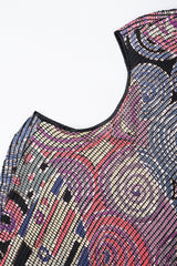 Recess Designer Consignment Vintage Frances La Vie Mosaic Dolman Shift Dress Los Angeles Resale