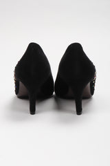 Recess Los Angeles Vintage Franco Celin Rainbow Crystal Heart Studded Heels