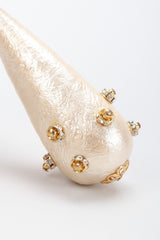 Recess Los Angeles Vintage Rare Bijoux Francoise Montague Crystal Champagne Macaron Drop Earrings