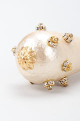 Recess Los Angeles Vintage Rare Bijoux Francoise Montague Crystal Champagne Macaron Drop Earrings