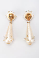 Recess Los Angeles Vintage Rare Bijoux Francoise Montague Crystal Champagne Macaron Drop Earrings