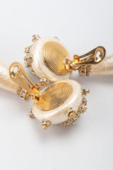 Recess Los Angeles Vintage Rare Bijoux Francoise Montague Crystal Champagne Macaron Drop Earrings