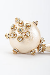 Recess Los Angeles Vintage Rare Bijoux Francoise Montague Crystal Champagne Macaron Drop Earrings