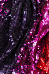 Ombré Sequin One-Shoulder Gown