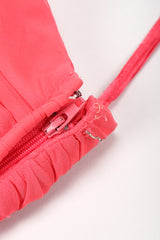 Recess Designer Consignment Vintage Fred Hayman Hollywood Ruched Feather Cocktail Dress & Shawl