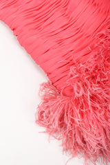 Recess Designer Consignment Vintage Fred Hayman Hollywood Ruched Feather Cocktail Dress & Shawl