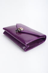 Recess Designer Consignment Vintage Fred Hayman Jeweled Jaguar Convertible Lizard Clutch Bag Los Angeles Resale