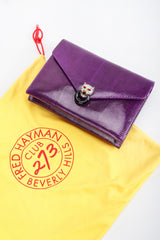 Recess Designer Consignment Vintage Fred Hayman Jeweled Jaguar Convertible Lizard Clutch Bag Los Angeles Resale