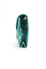Recess Designer Consignment Vintage Fred Hayman Jeweled Jaguar Turquoise Lizard Clutch Bag Los Angeles Resale