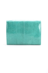 Recess Designer Consignment Vintage Fred Hayman Jeweled Jaguar Turquoise Lizard Clutch Bag Los Angeles Resale