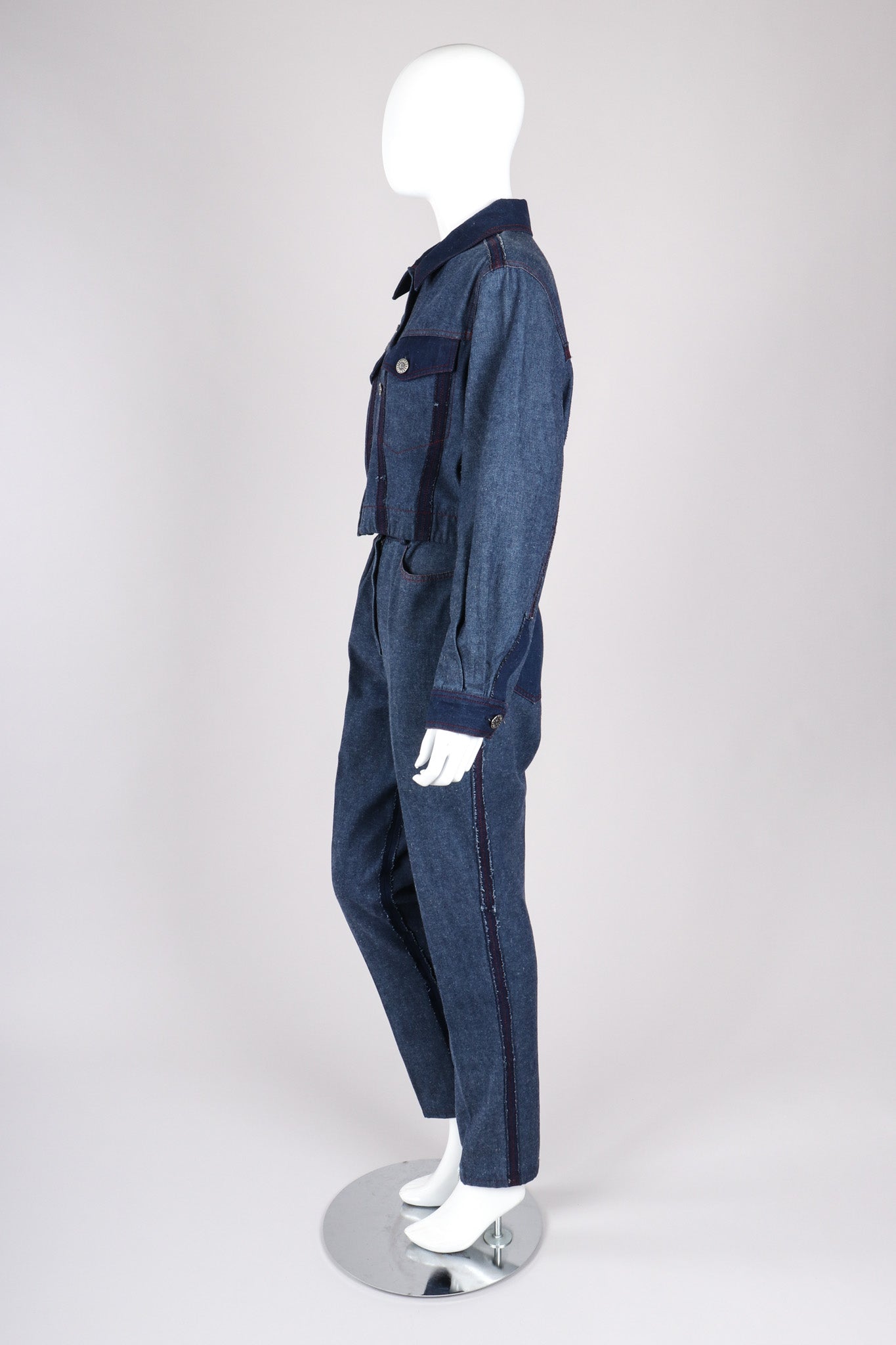 Recess Los Angeles Vintage Future Ozkek Reverse Denim Jacket & Pant Set Canadian Tuxedo