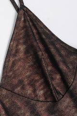 Recess Los Angeles Vintage Future Ozbek Metallic Lingerie Triangle Stretch Slip Dress