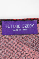 Recess Los Angeles Designer Consignment Vintage Future Ozbek Asymmetrical Chevron Print Stretch Dress