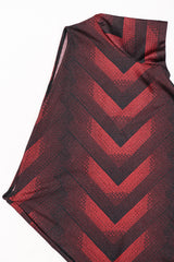 Recess Los Angeles Designer Consignment Vintage Future Ozbek Asymmetrical Chevron Print Stretch Dress