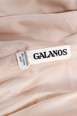 Vintage Galanos Jeweled Floral Lace Overlay Dress Galanos label @ Recess LA