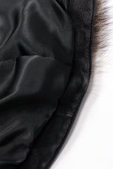 Vintage Galanos Suede Coyote Fur Jacket lining at Recess Los Angeles