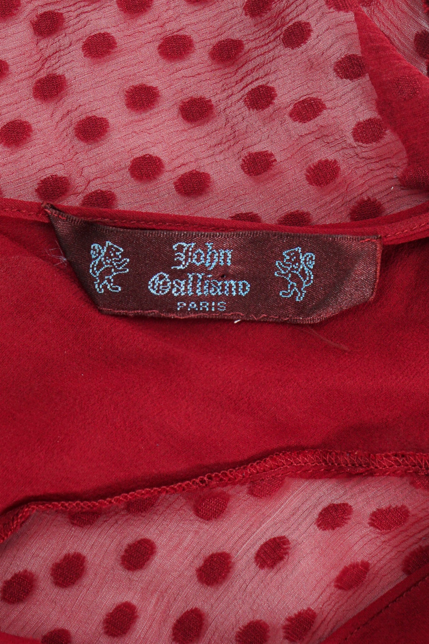 Vintage John Galliano Bias Burnout Camisole & Skirt Set label at Recess Los Angeles