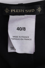 Black lycra backless halter jumpsuit with y-chain belt detail by Plein Sud label @recessla