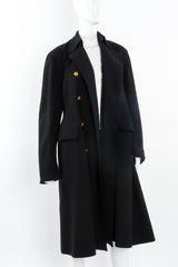 Vintage Jean Paul Gaultier Double Breasted Wool Coat mannequin front button open @ Recess LA