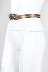 Recess Los Angeles Gay Boyer Gold Metal Striped Panther Belt