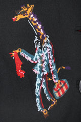 Recess Designer Consignment Vintage Gemma Kahng Uptown  Bengal Sleeve Jungle Jacket Los Angeles Resale