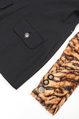 Recess Designer Consignment Vintage Gemma Kahng Uptown  Bengal Sleeve Jungle Jacket Los Angeles Resale