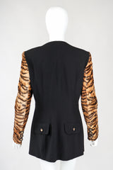 Recess Designer Consignment Vintage Gemma Kahng Uptown  Bengal Sleeve Jungle Jacket Los Angeles Resale