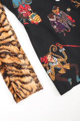 Recess Designer Consignment Vintage Gemma Kahng Uptown  Bengal Sleeve Jungle Jacket Los Angeles Resale