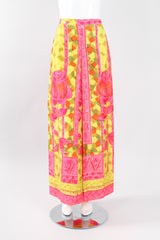 Recess Los Angeles Vintage Geno California Silk Tiki Rose Top & Skirt Set