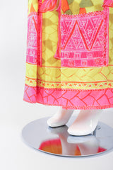 Recess Los Angeles Vintage Geno California Silk Tiki Rose Top & Skirt Set