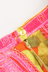 Recess Los Angeles Vintage Geno California Silk Tiki Rose Top & Skirt Set