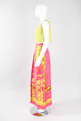 Recess Los Angeles Vintage Geno California Silk Tiki Rose Top & Skirt Set