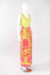 Recess Los Angeles Vintage Geno California Silk Tiki Rose Top & Skirt Set