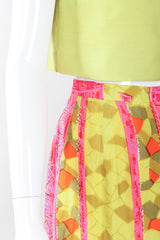 Recess Los Angeles Vintage Geno California Silk Tiki Rose Top & Skirt Set