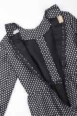 Recess Los Angeles Vintage Geoffrey Beene B&W Silk Dot Dress