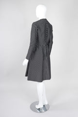 Recess Los Angeles Vintage Geoffrey Beene B&W Silk Dot Dress
