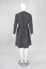 Recess Los Angeles Vintage Geoffrey Beene B&W Silk Dot Dress