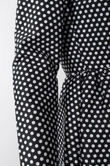 Recess Los Angeles Vintage Geoffrey Beene B&W Silk Dot Dress