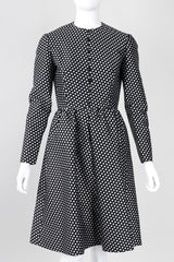 Recess Los Angeles Vintage Geoffrey Beene B&W Silk Dot Dress
