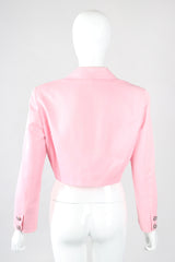 Recess Designer Consignment Vintage Georges Rech Millennial Pink Boxy Cropped Sateen Jacket Los Angeles Resale