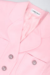 Recess Designer Consignment Vintage Georges Rech Millennial Pink Boxy Cropped Sateen Jacket Los Angeles Resale