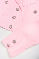 Recess Designer Consignment Vintage Georges Rech Millennial Pink Boxy Cropped Sateen Jacket Los Angeles Resale